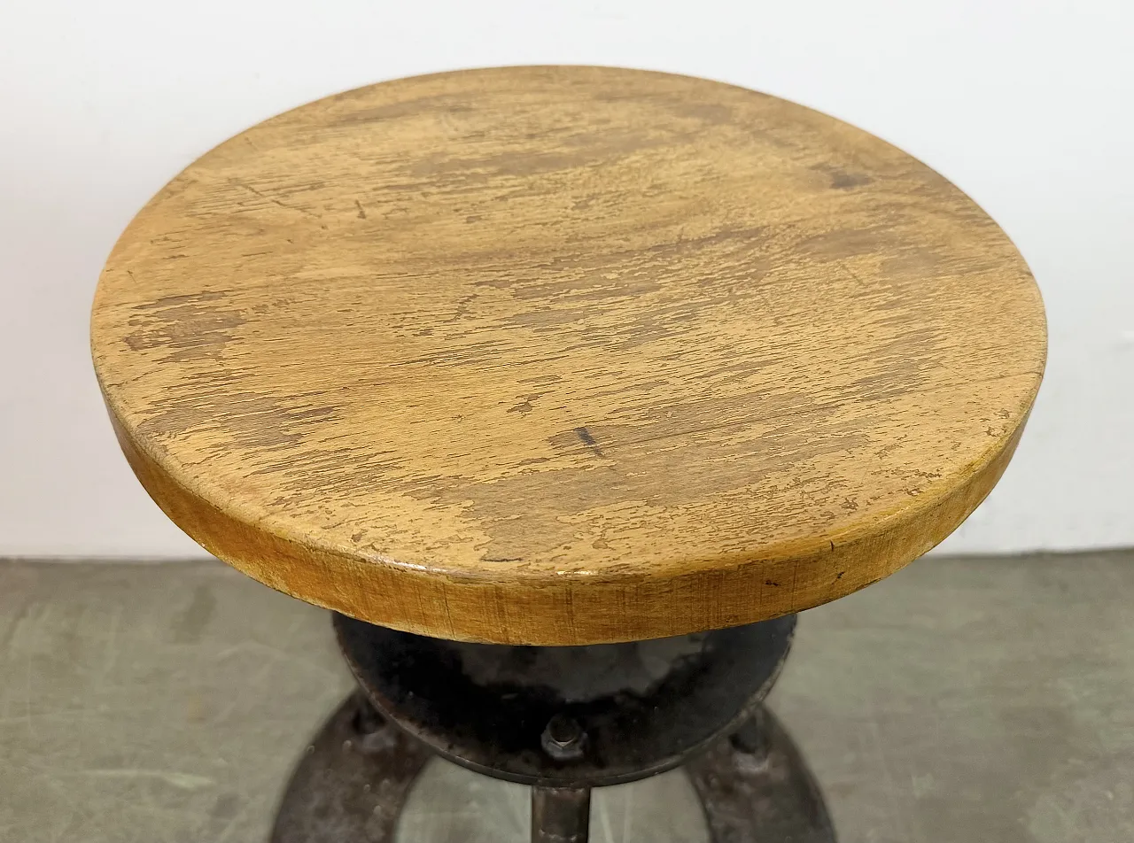 Black Industrial Workshop Swivel Stool, 1960s 6