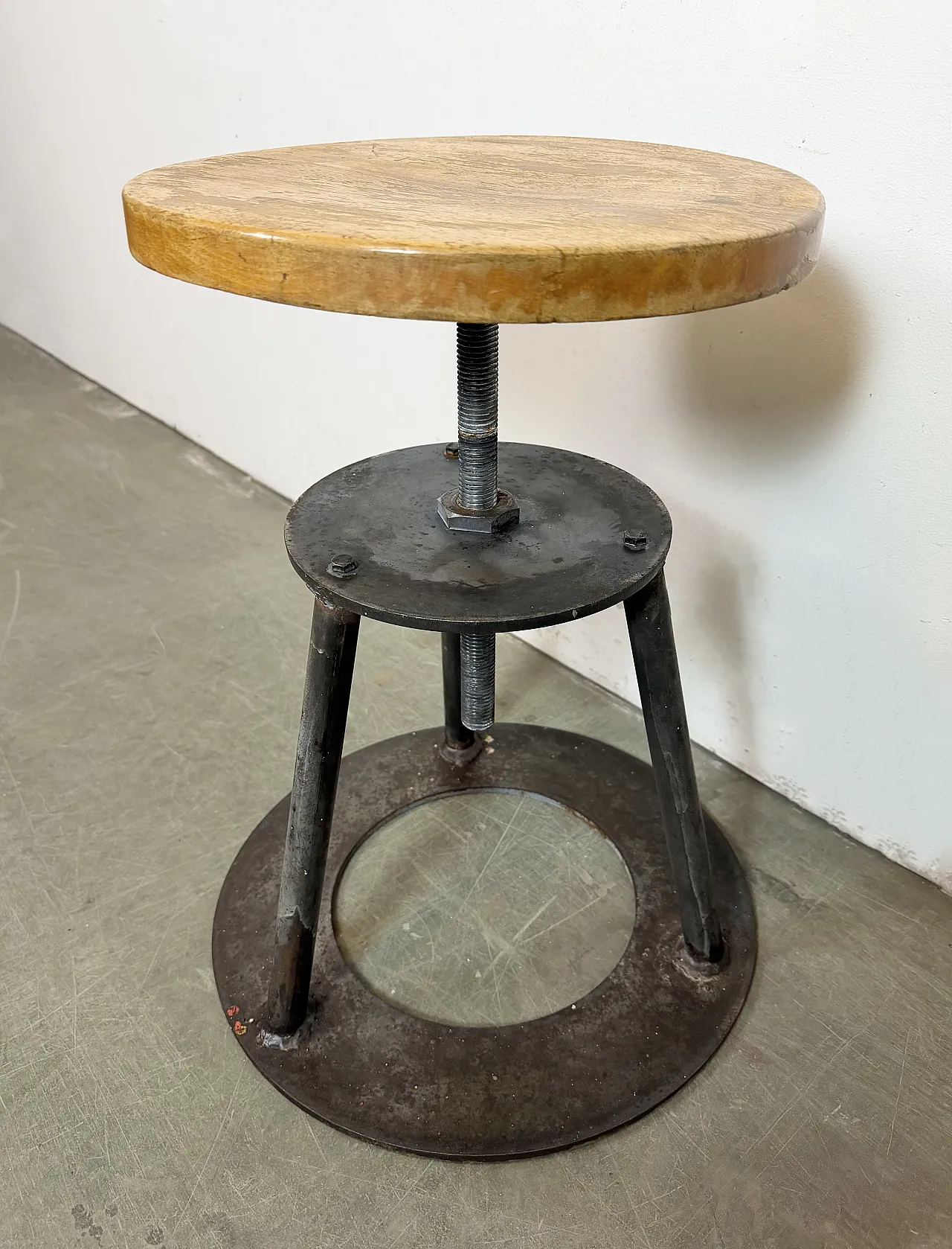 Black Industrial Workshop Swivel Stool, 1960s 7