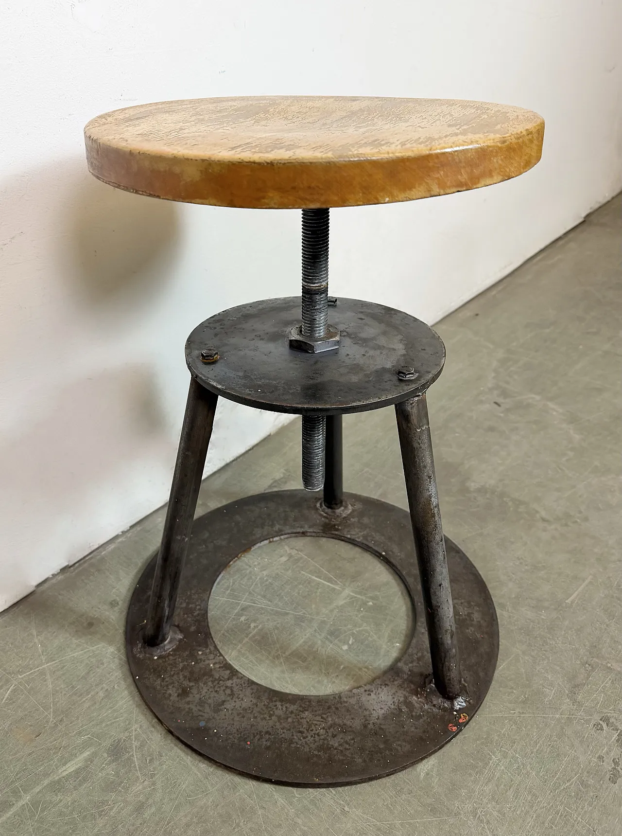 Black Industrial Workshop Swivel Stool, 1960s 8