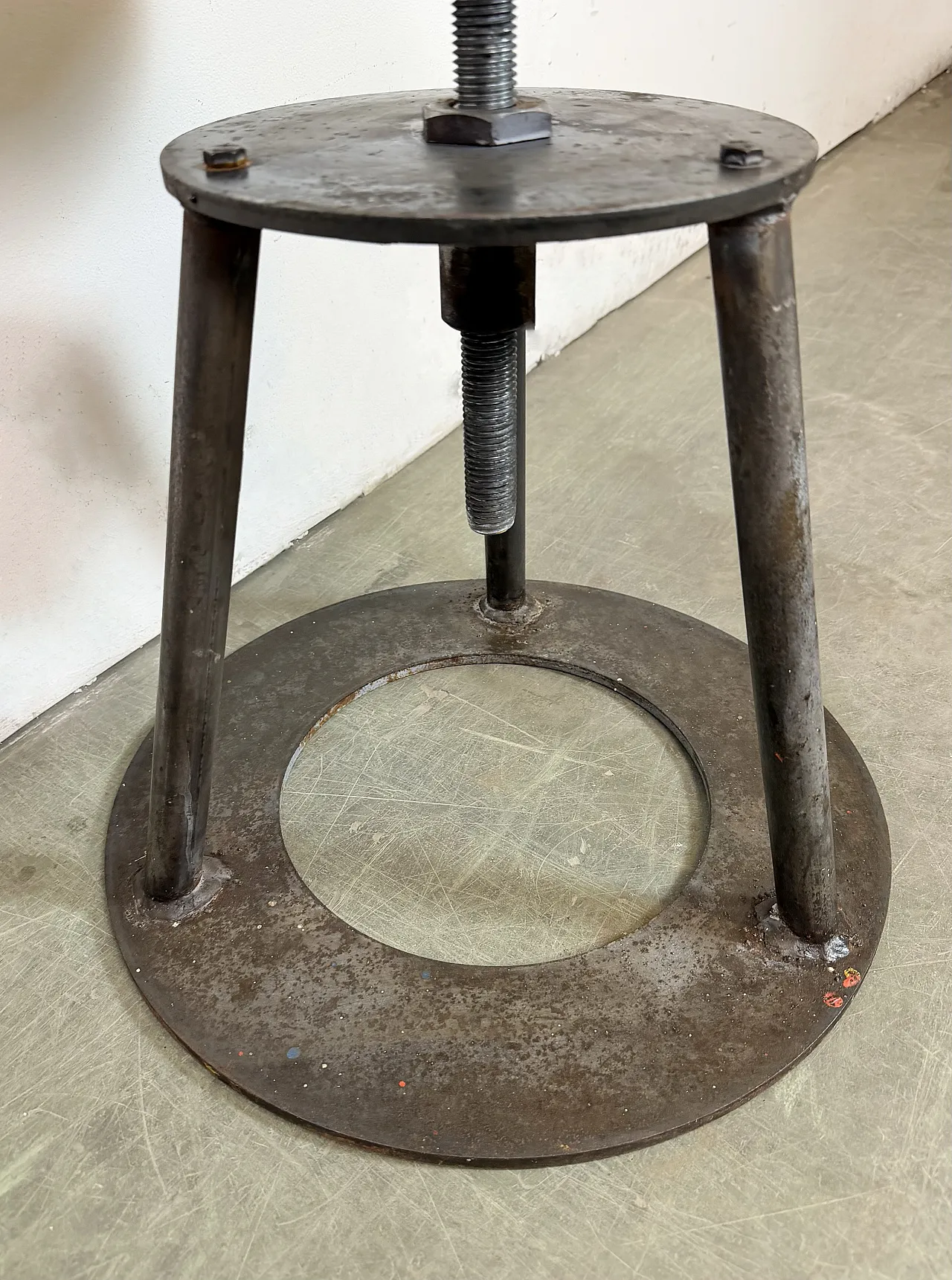 Black Industrial Workshop Swivel Stool, 1960s 9