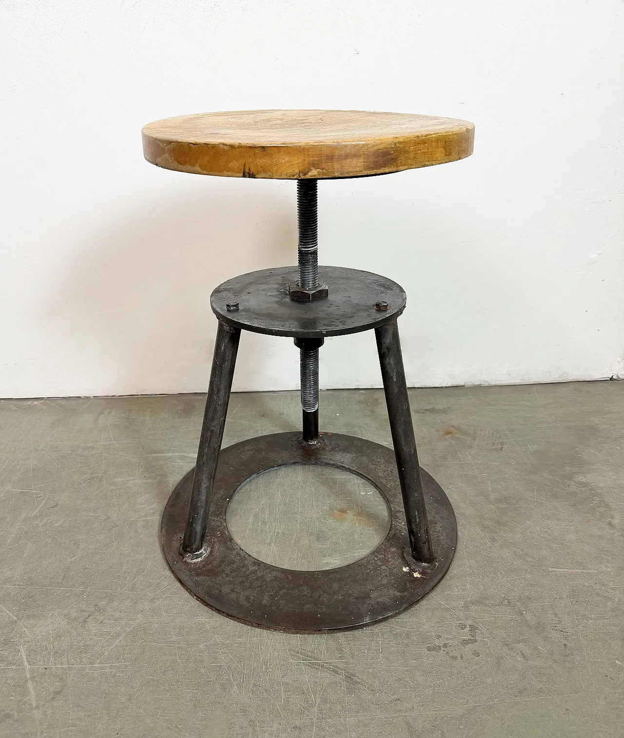 Black Industrial Workshop Swivel Stool, 1960s 10