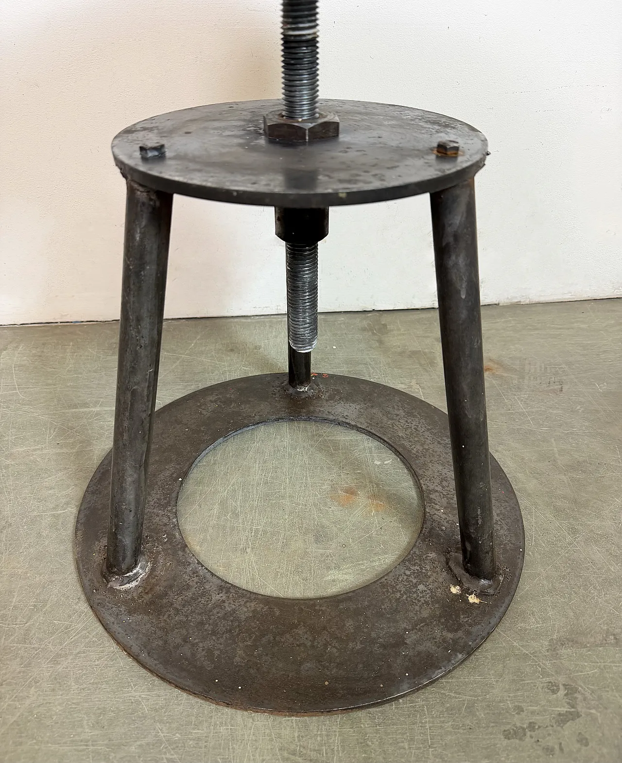 Black Industrial Workshop Swivel Stool, 1960s 11