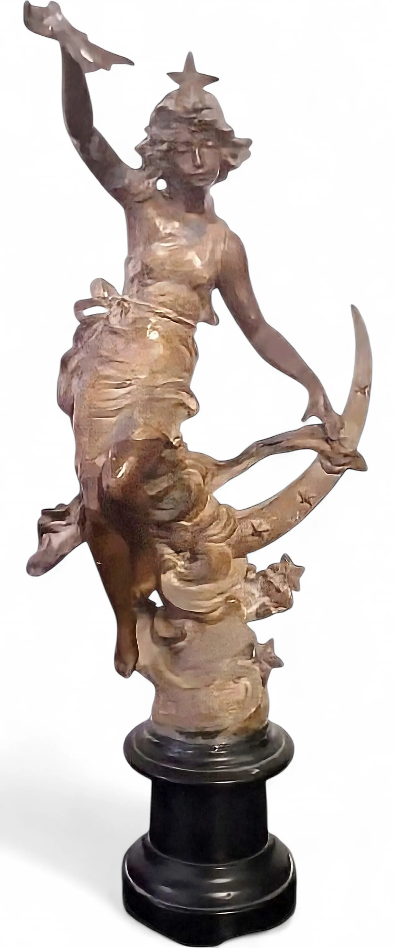 French Bronze La Nuit Celestial Sculpture, 19th Century 8