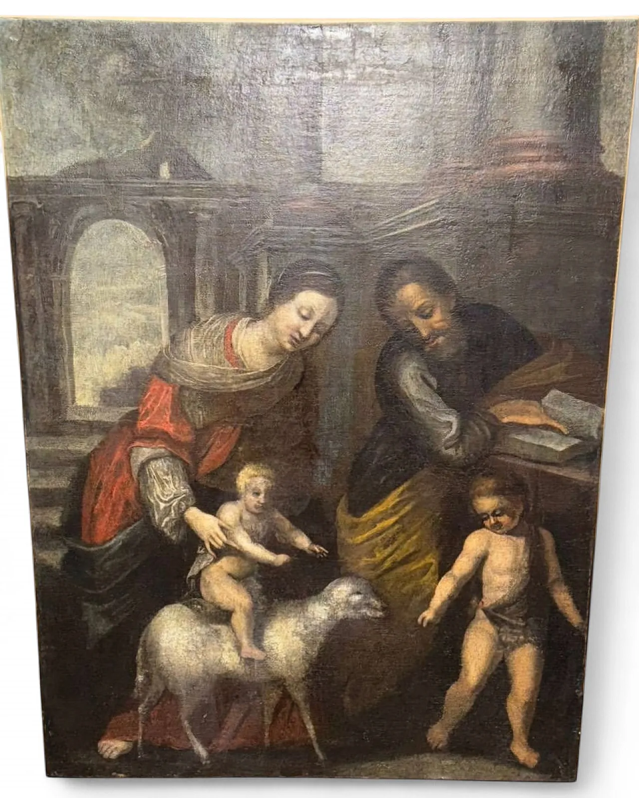 Holy Family with Lamb, Oil on canvas, Late 17th century 10