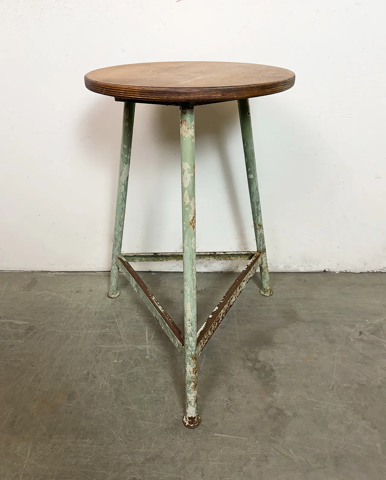 Green Industrial Workshop Stool, 1960s 2