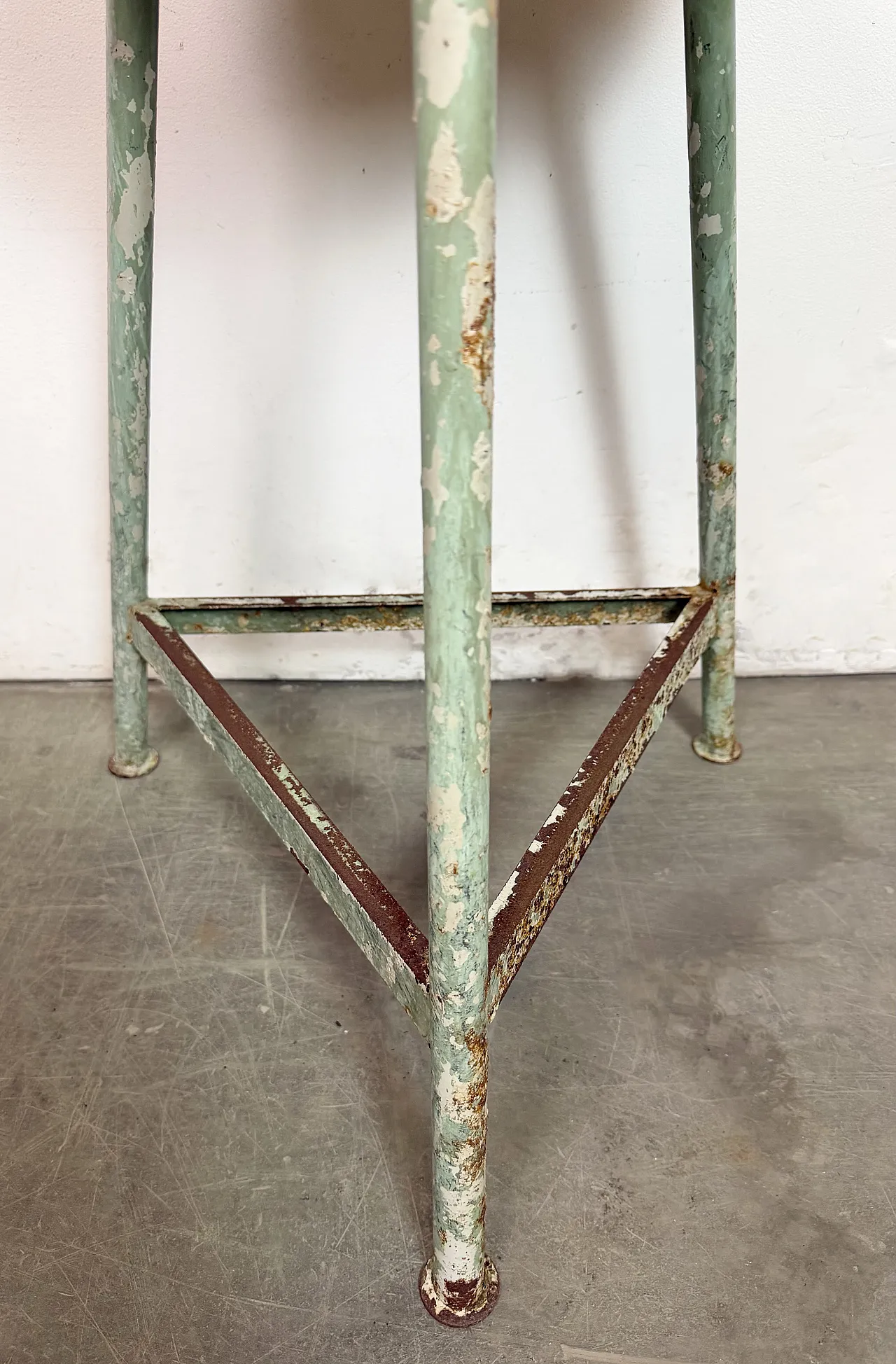 Green Industrial Workshop Stool, 1960s 4