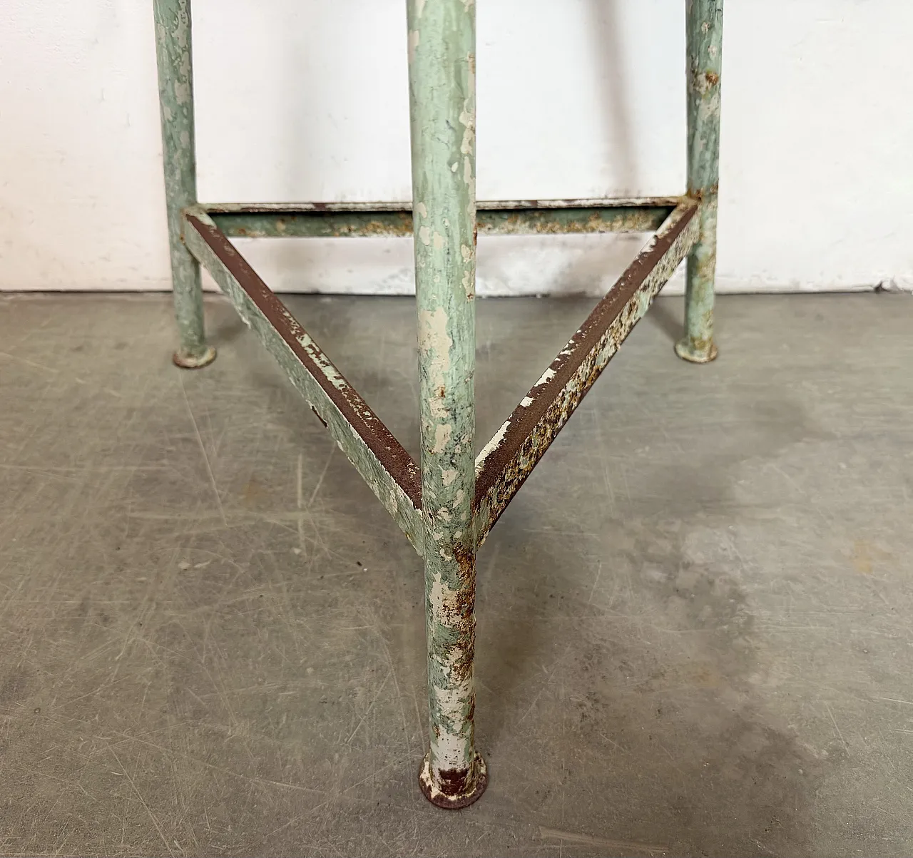 Green Industrial Workshop Stool, 1960s 6