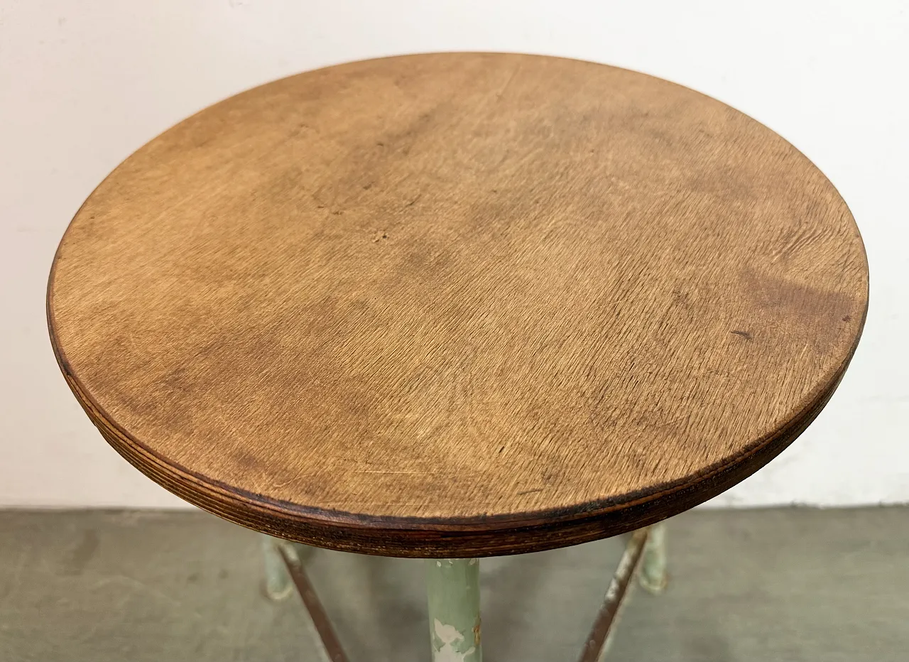 Green Industrial Workshop Stool, 1960s 9