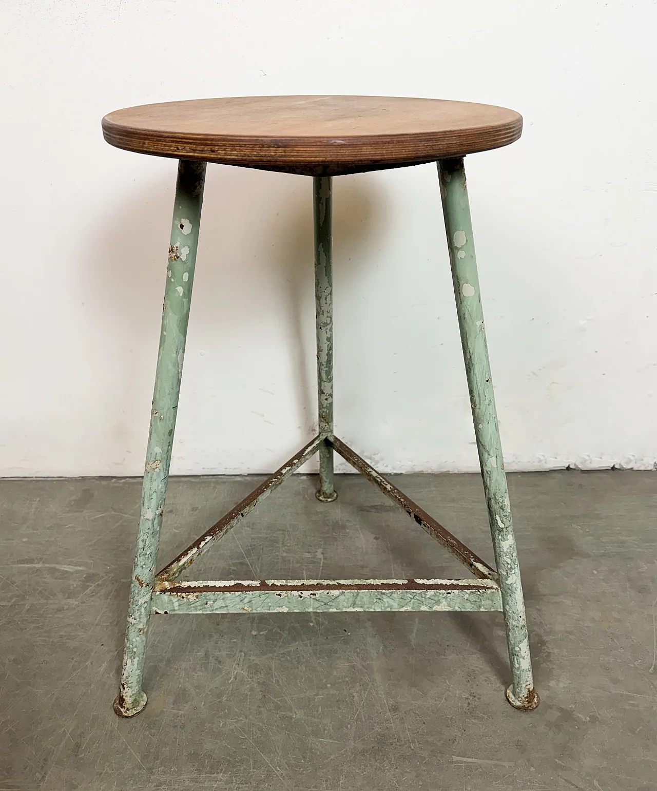 Green Industrial Workshop Stool, 1960s 10