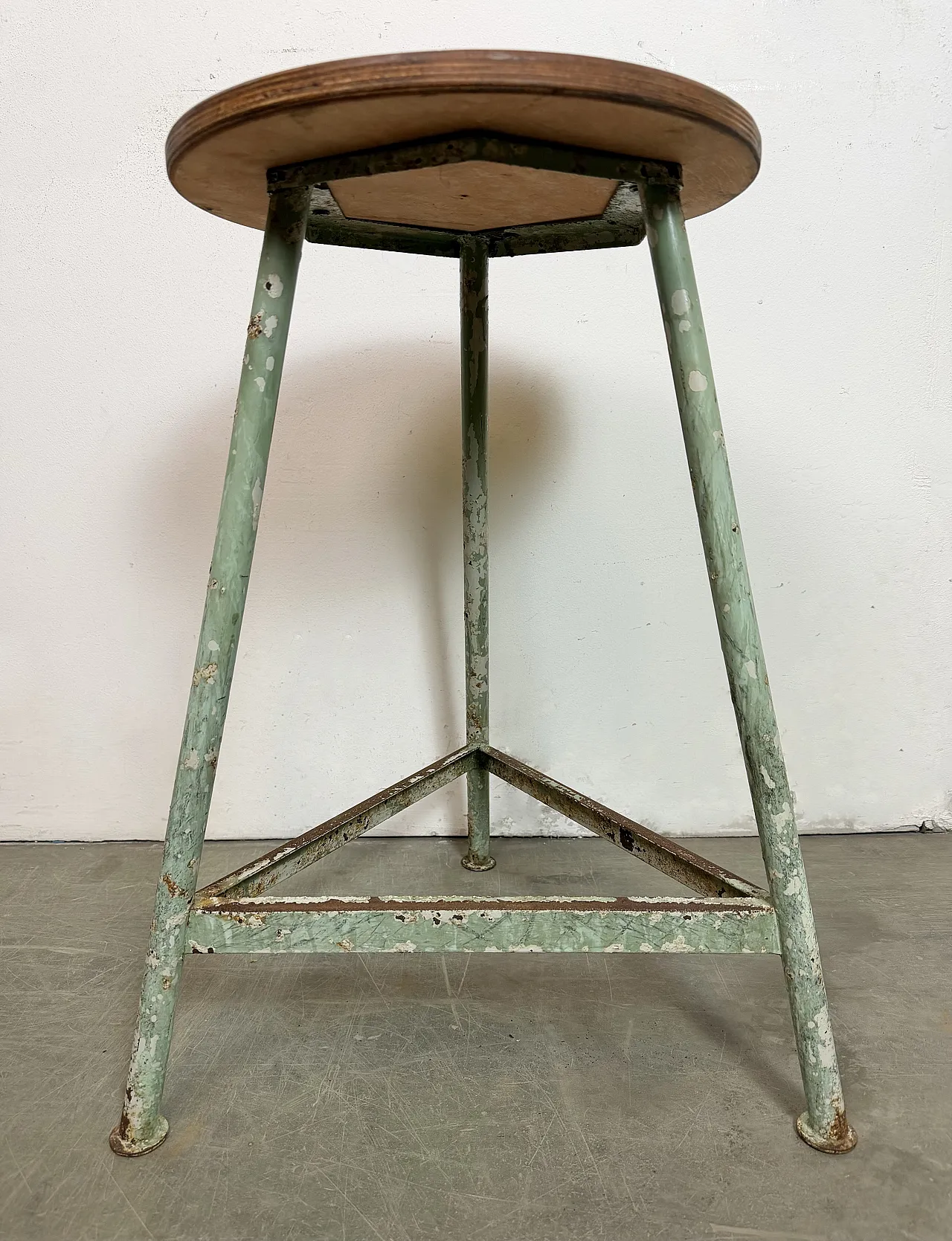 Green Industrial Workshop Stool, 1960s 13