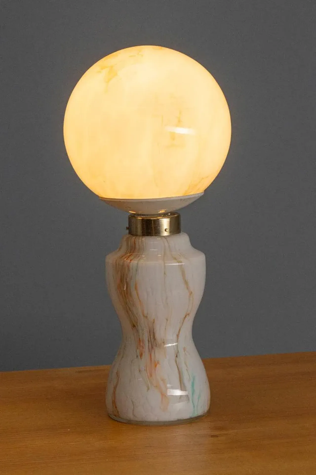 Coppia di lampade da tavolo in vetro, fine '900 2
