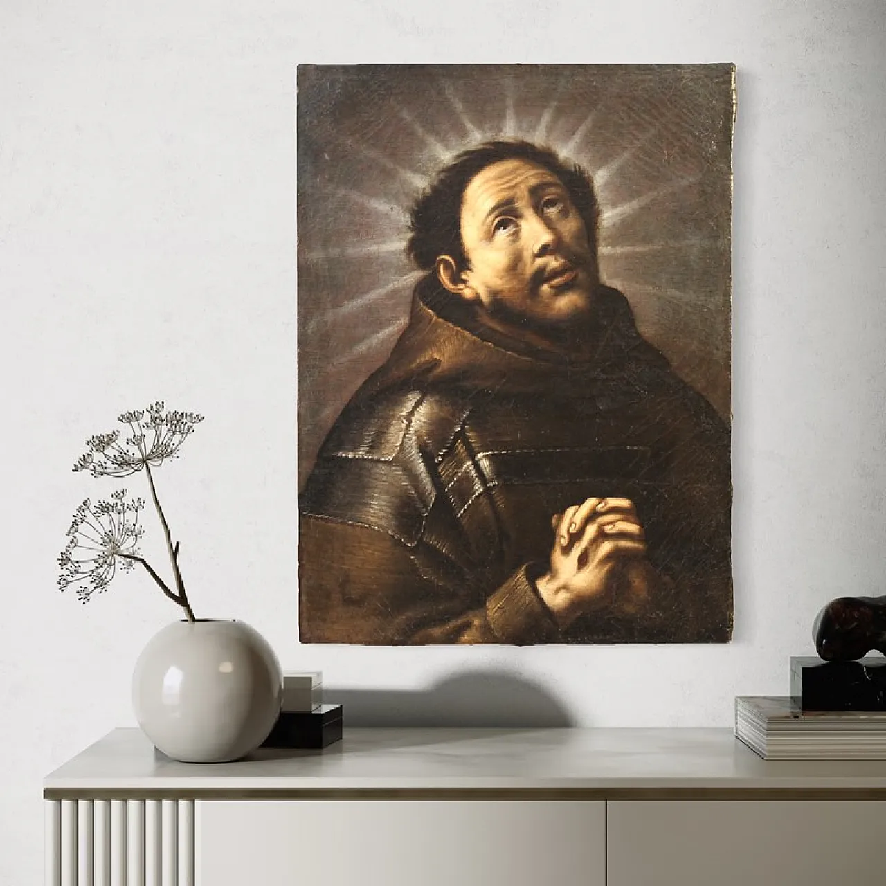 Italian painting Ecstasy of Saint Francis, 18th century 8