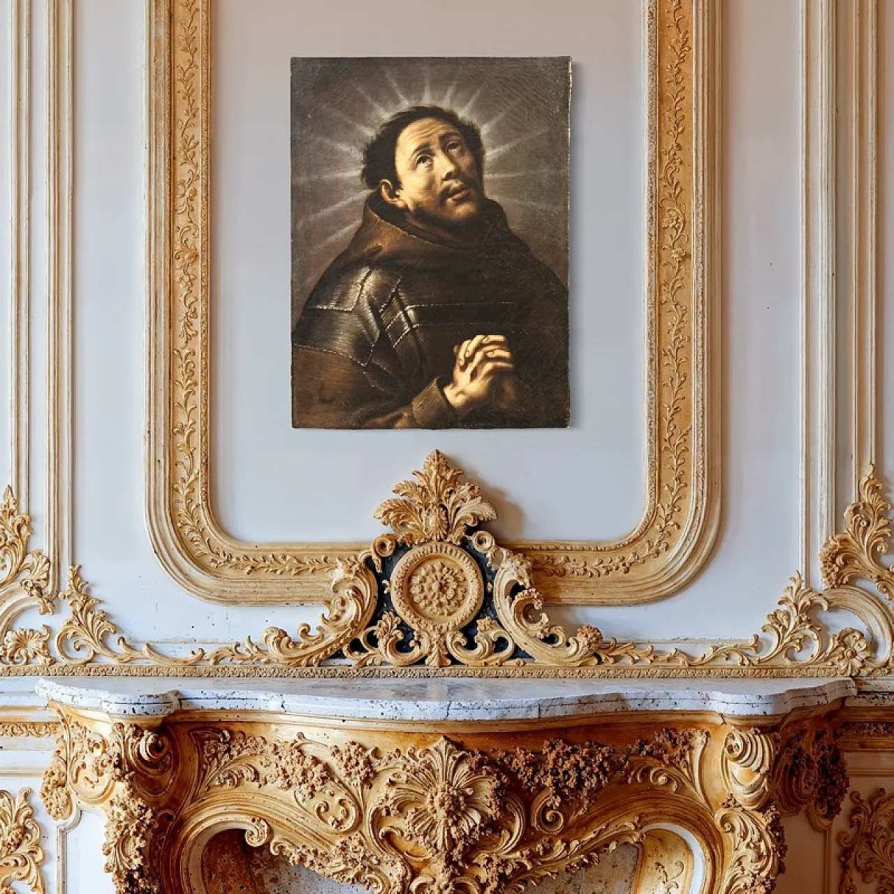Italian painting Ecstasy of Saint Francis, 18th century 13