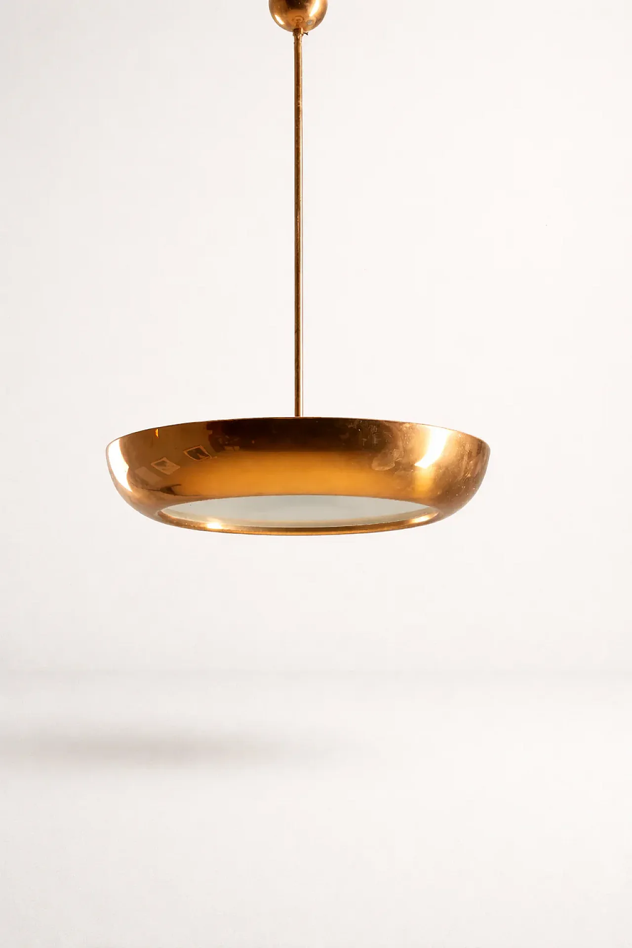 Copper pendant chandelier by Josef Hůrka, late 20th century 1