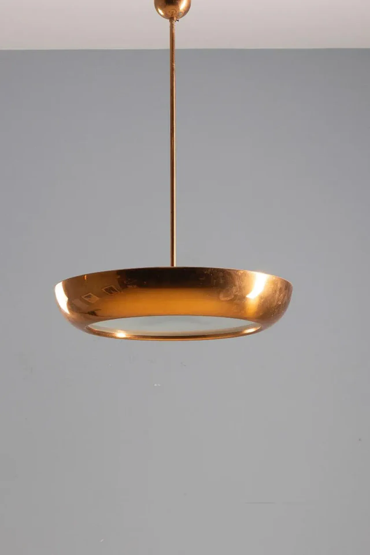 Copper pendant chandelier by Josef Hůrka, late 20th century 3