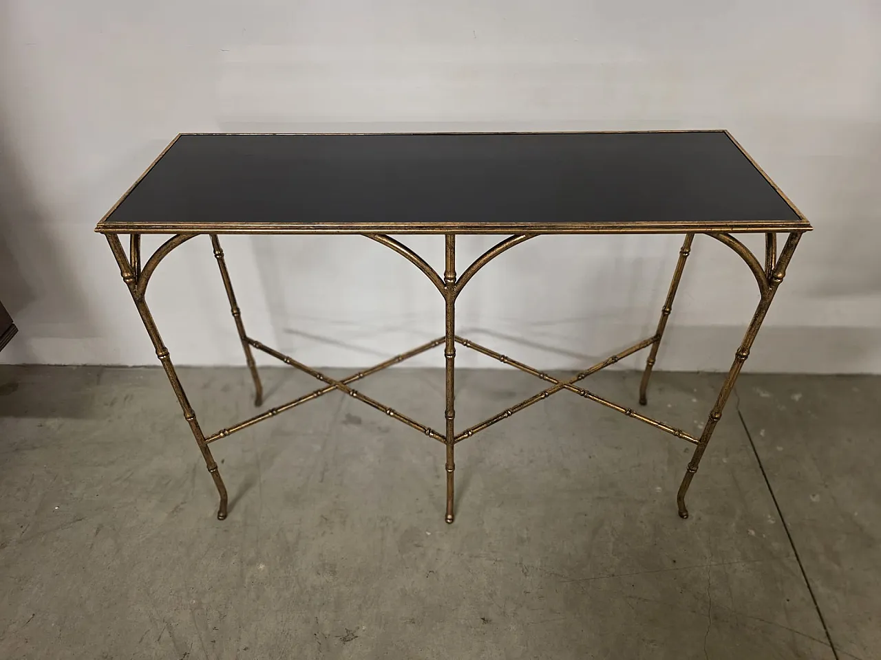 Hollywood Regency console designed by Maison Jansen, 80s 6