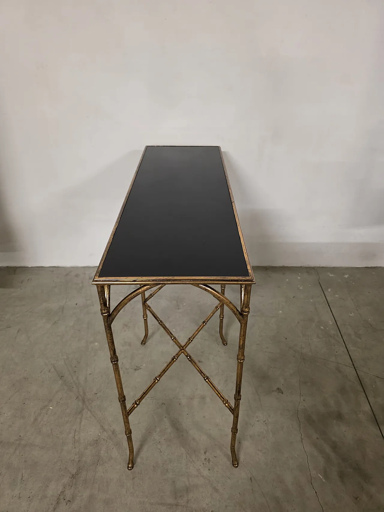 Hollywood Regency console designed by Maison Jansen, 80s 9