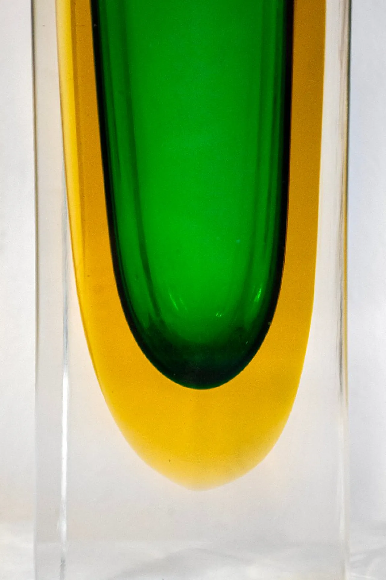 Pair of Sommerso vases in Murano glass by Flavio Poli, 1970s 4