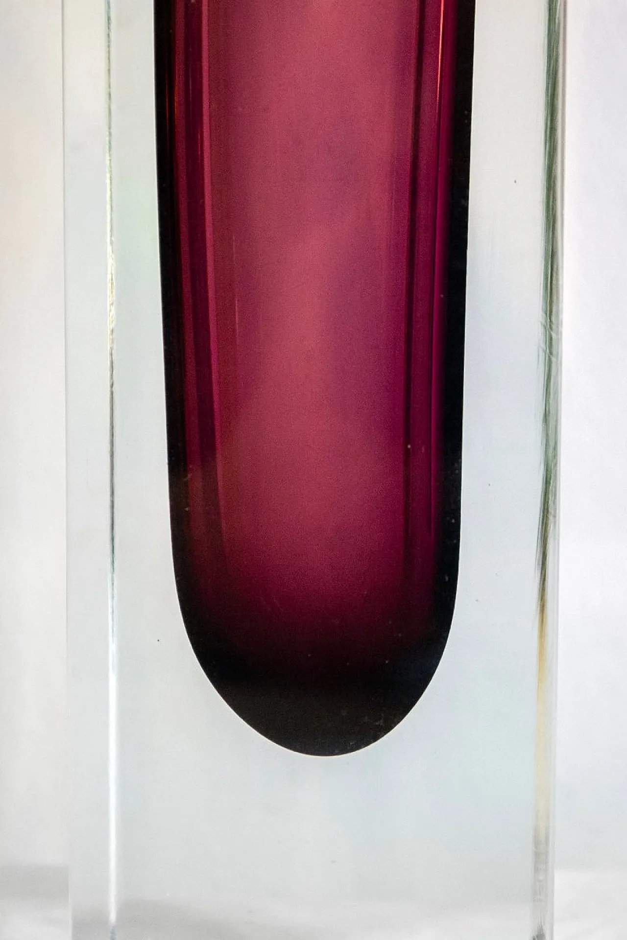 Pair of Sommerso vases in Murano glass by Flavio Poli, 1970s 5