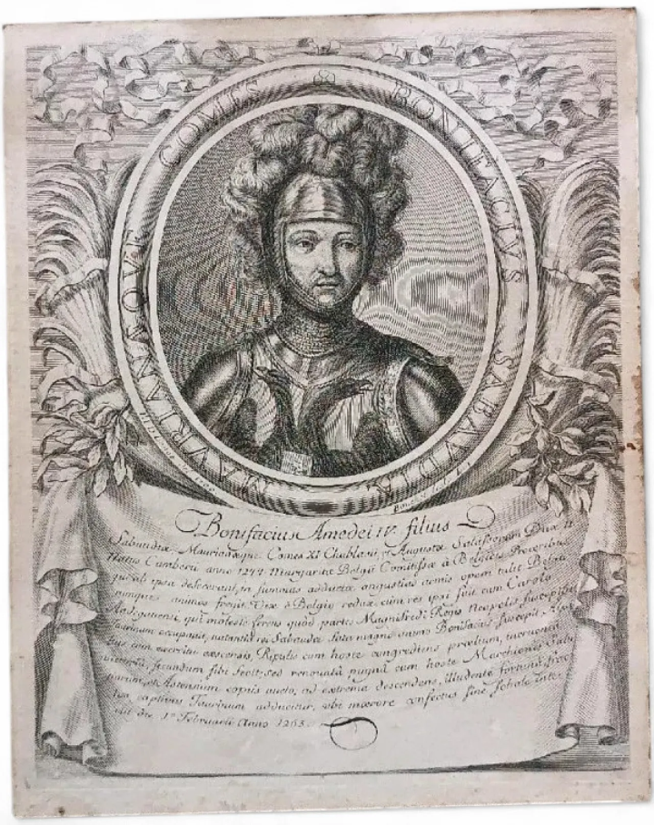 Bonifacio I di Savoia, acquaforte, '700 6