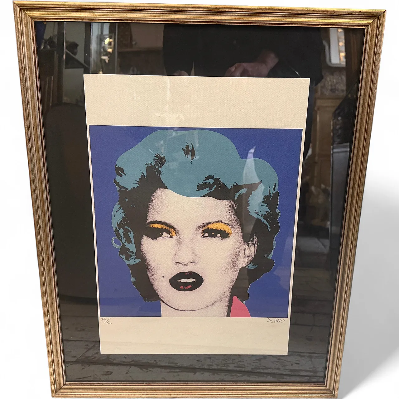 Litografia di Banksy con cornice di Kate Moss 30/60, anni 2000 13
