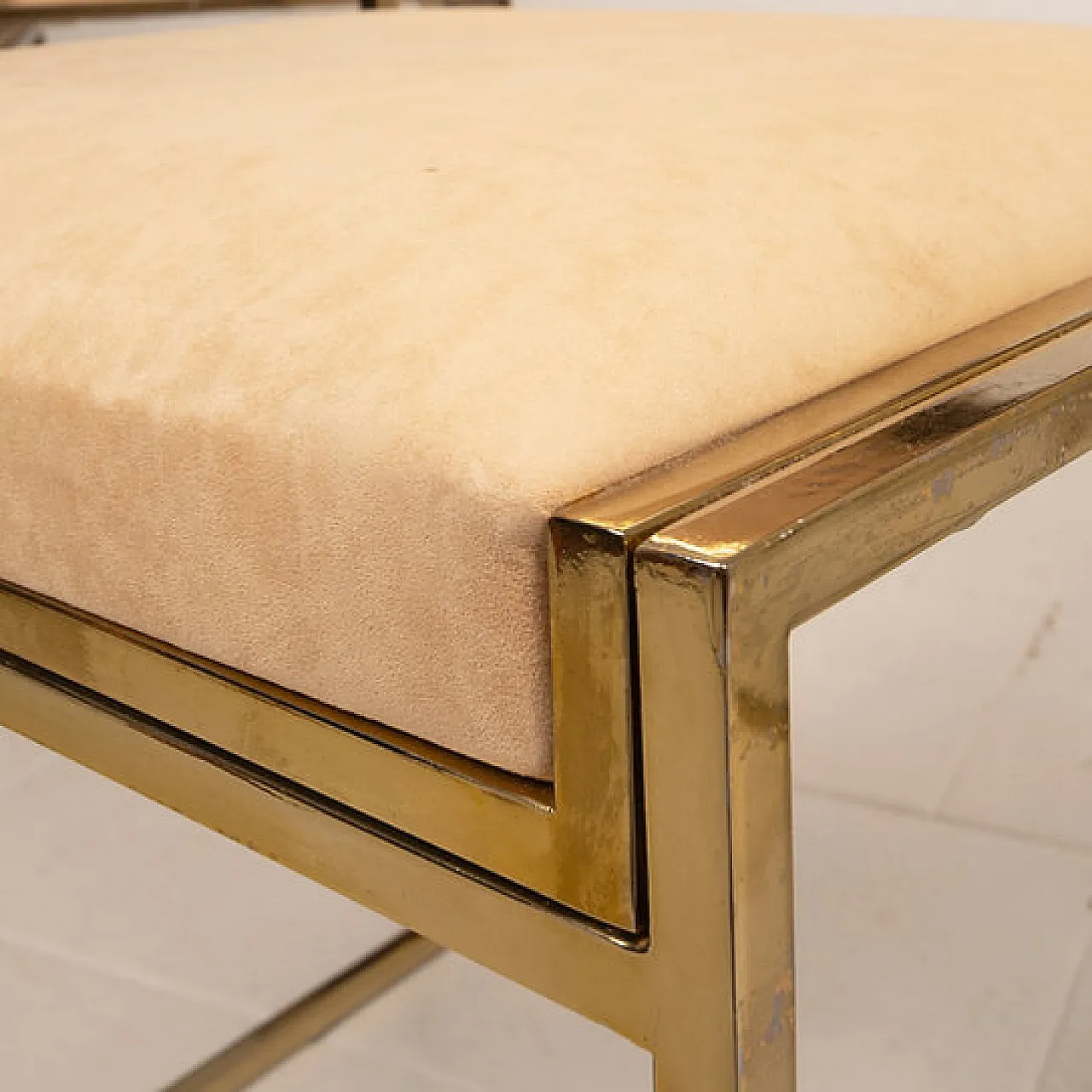 SQ-AL Chairs in brass by Willy Rizzo for Maison Willy Rizzo, 1970s 4