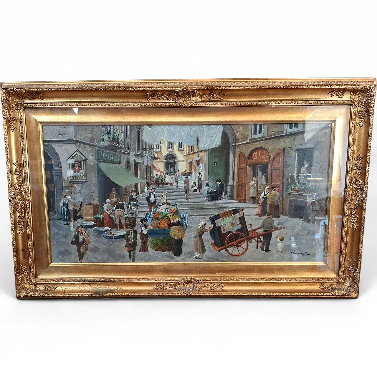 Scene from the Neapolitan Market by Francesco Tammaro, 20th century 9