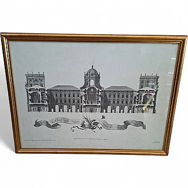 Royal Palace of Caserta, print on paper, 1950s