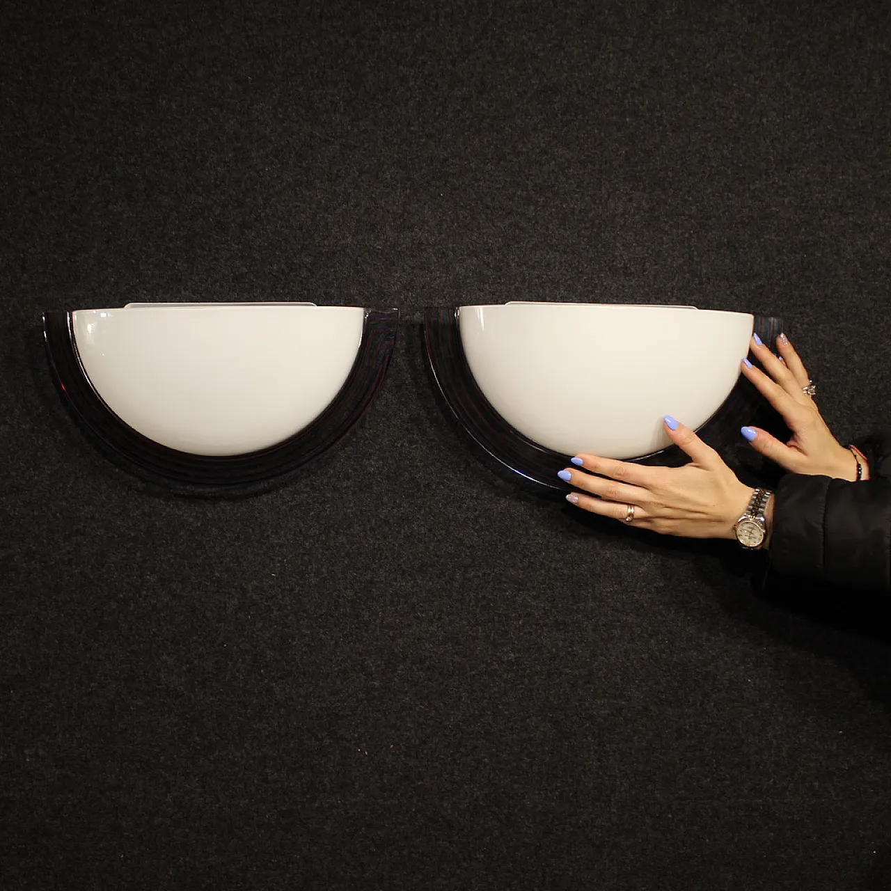 Pair of Italian sconces, 70s 13