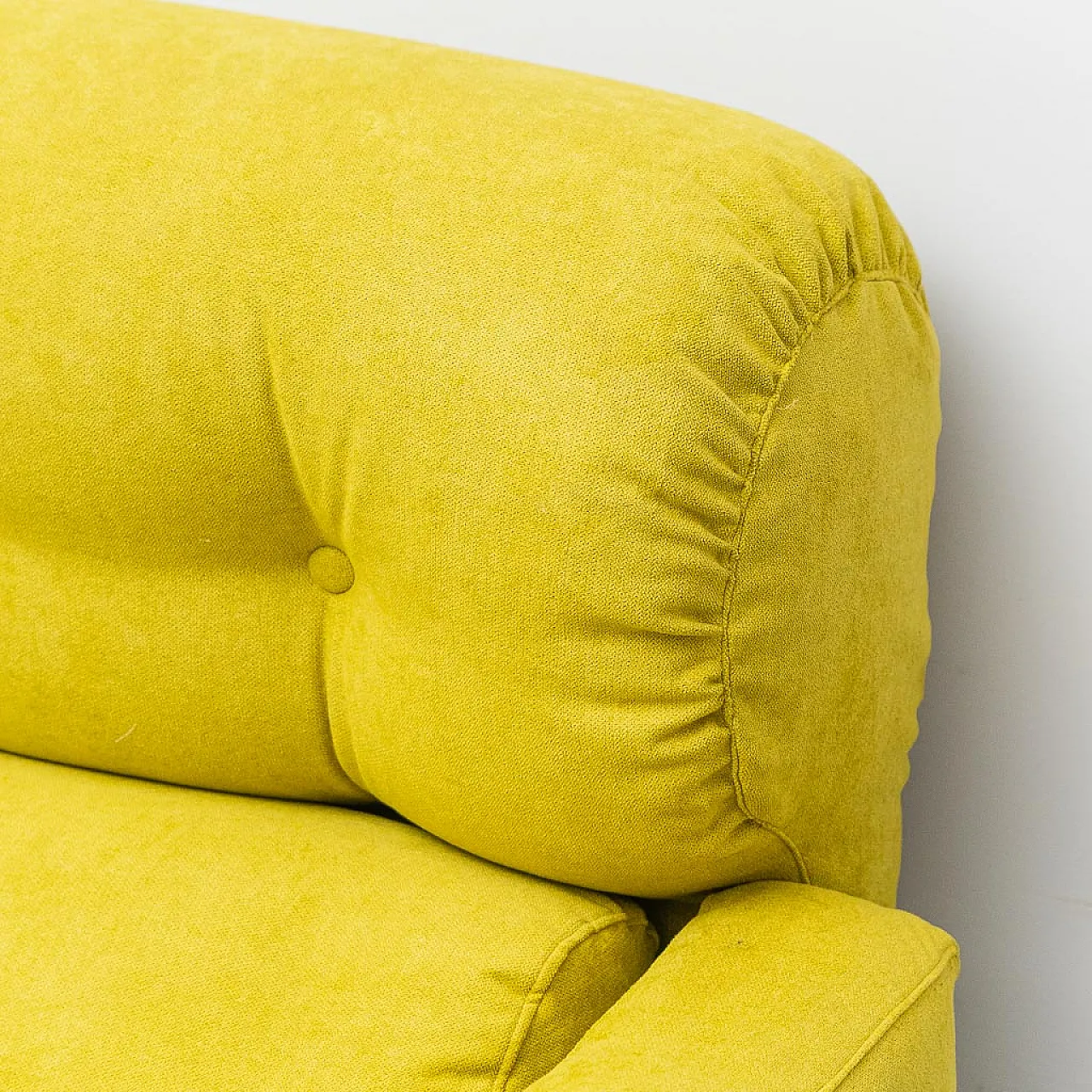 Armchair in green fabric and tubular metal, 1970s 2