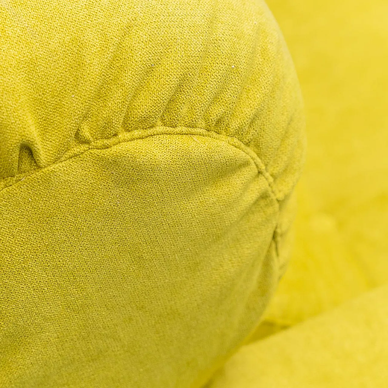 Armchair in green fabric and tubular metal, 1970s 9