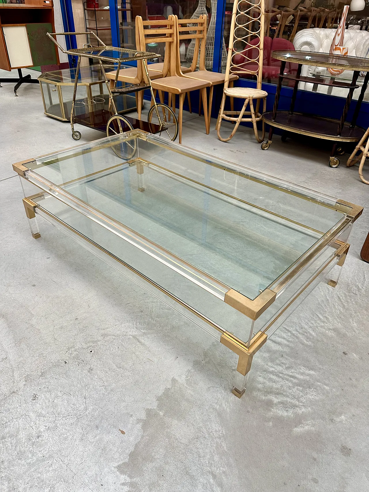 Coffee Table “Maison Jansen Paris” with sliding top, 1970s 1