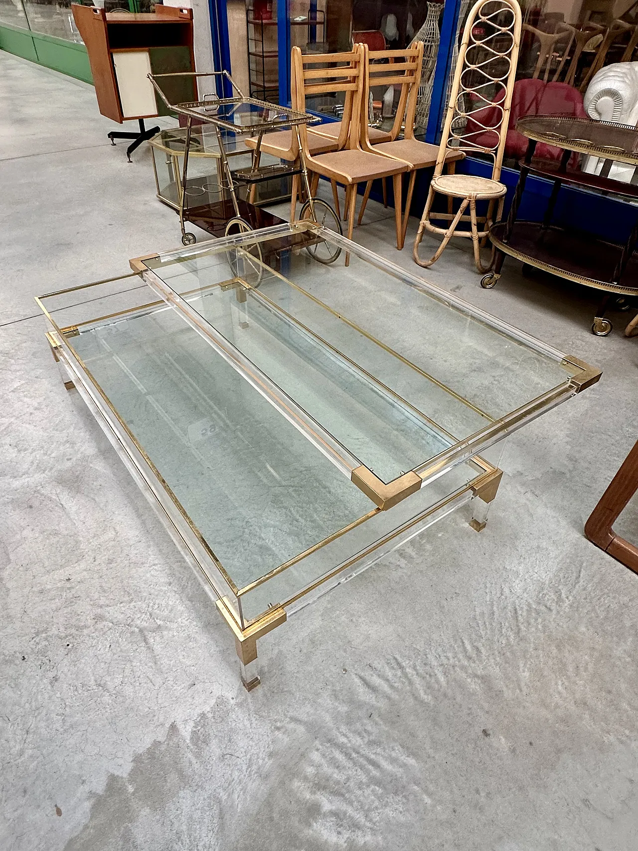 Coffee Table “Maison Jansen Paris” with sliding top, 1970s 5