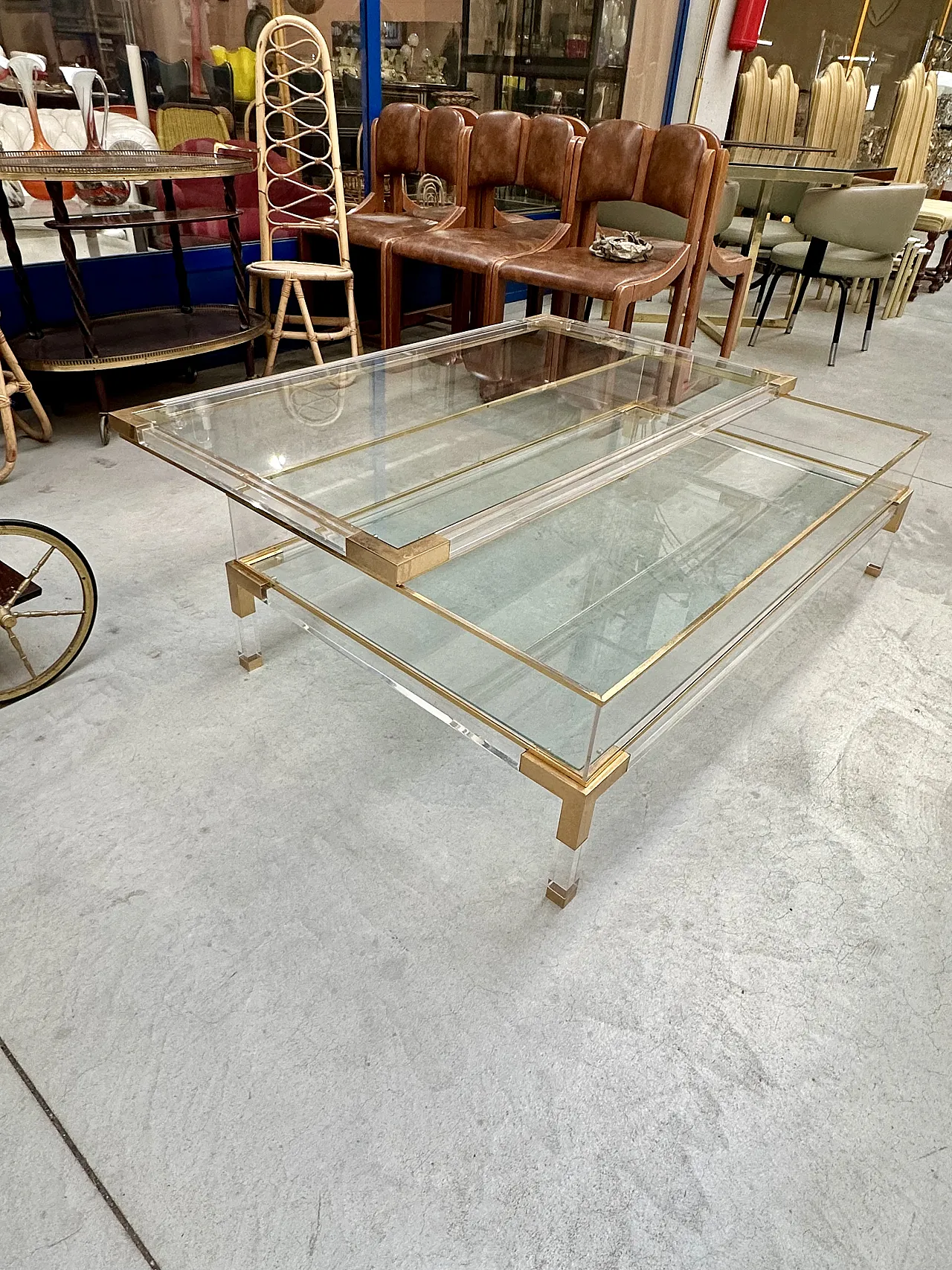 Coffee Table “Maison Jansen Paris” with sliding top, 1970s 6