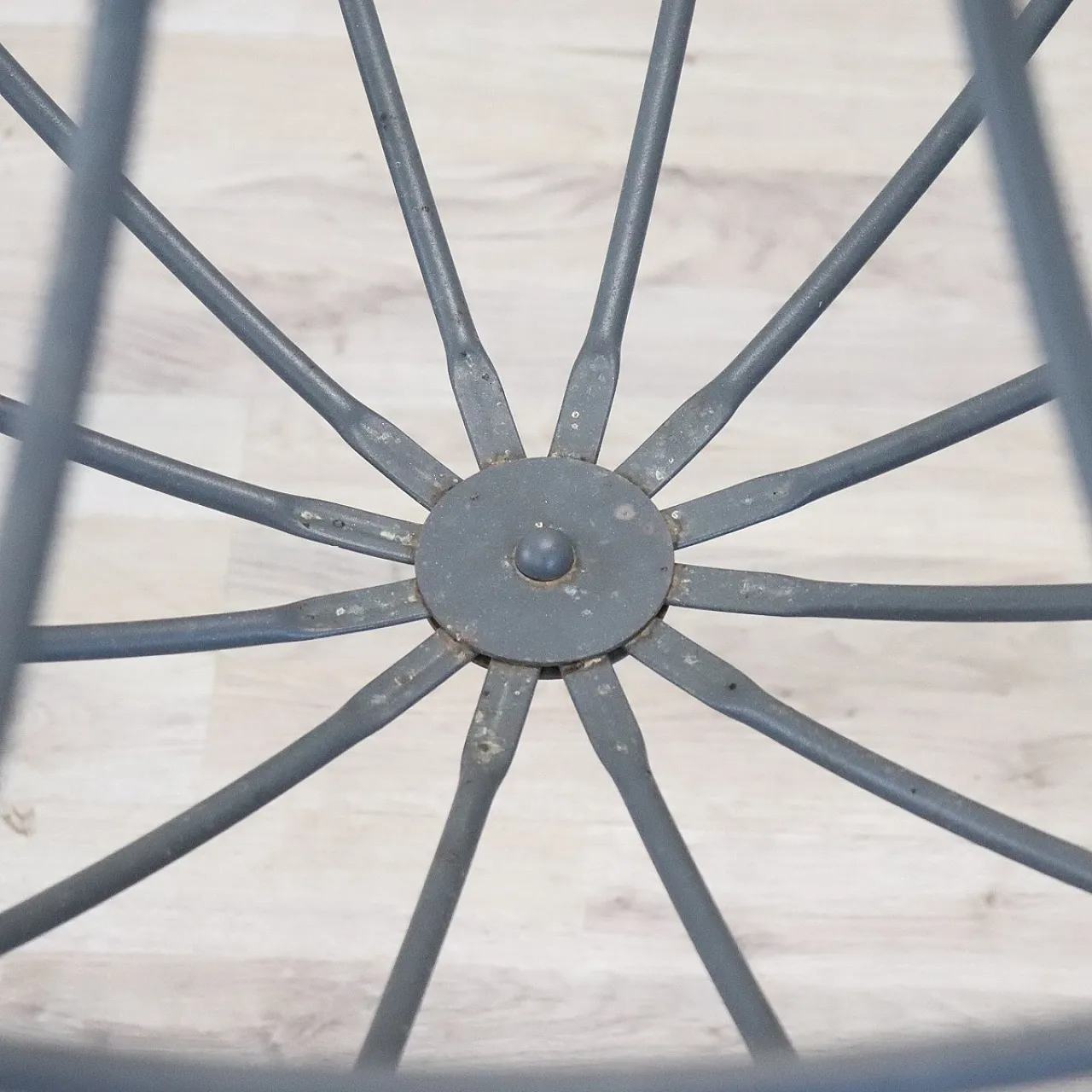 Spectacular large iron chandelier, 12 lights, circa 1980 5