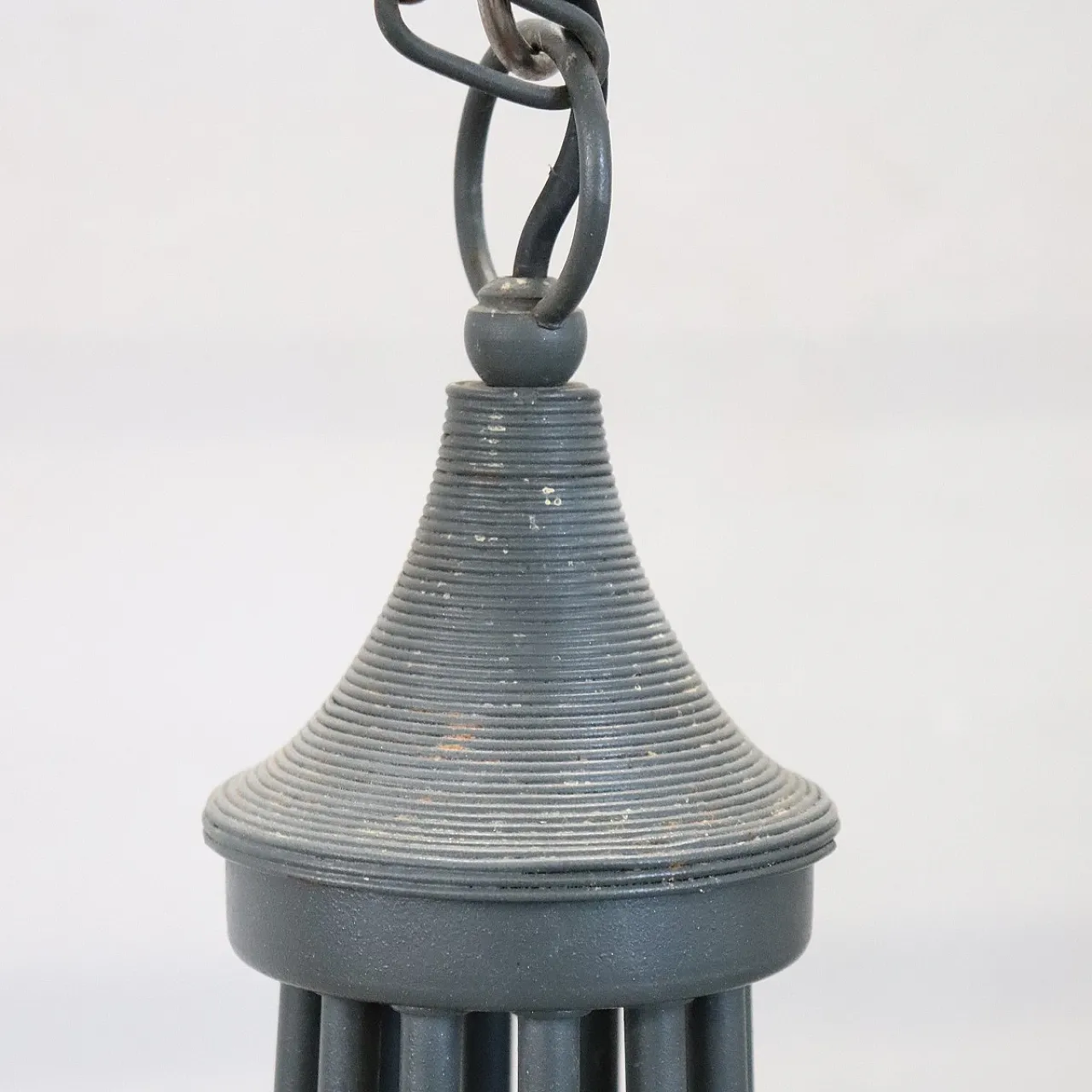 Spectacular large iron chandelier, 12 lights, circa 1980 6