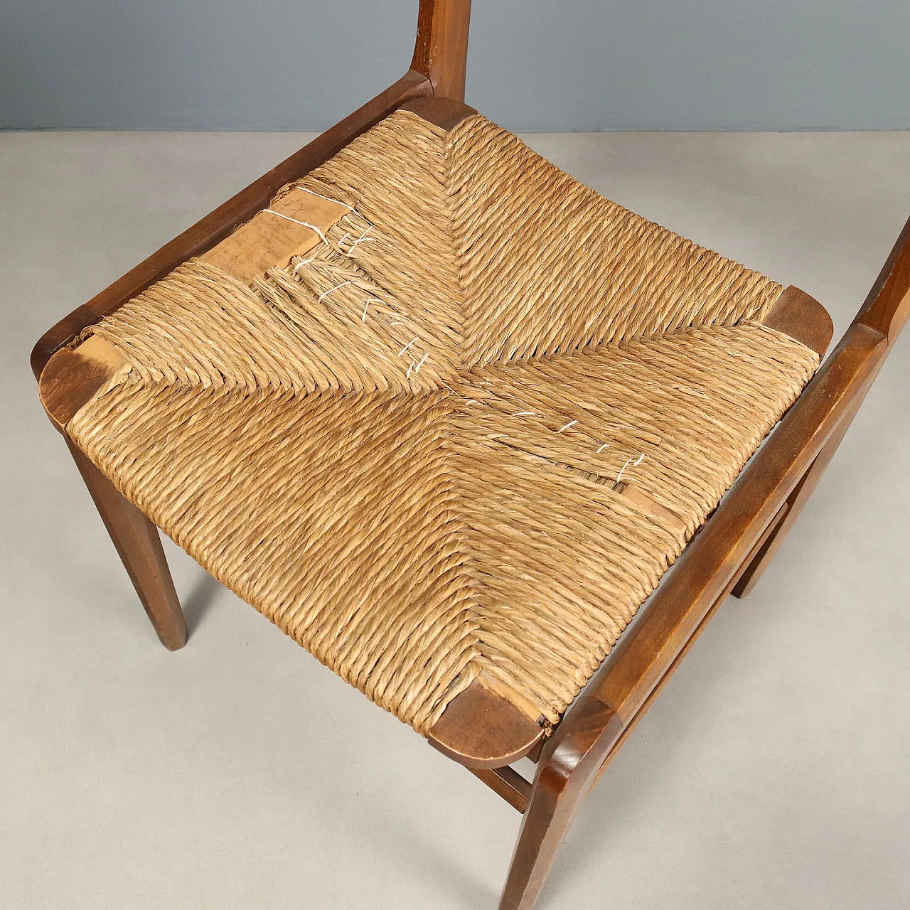 Pair of chairs in wood, 1950s 6