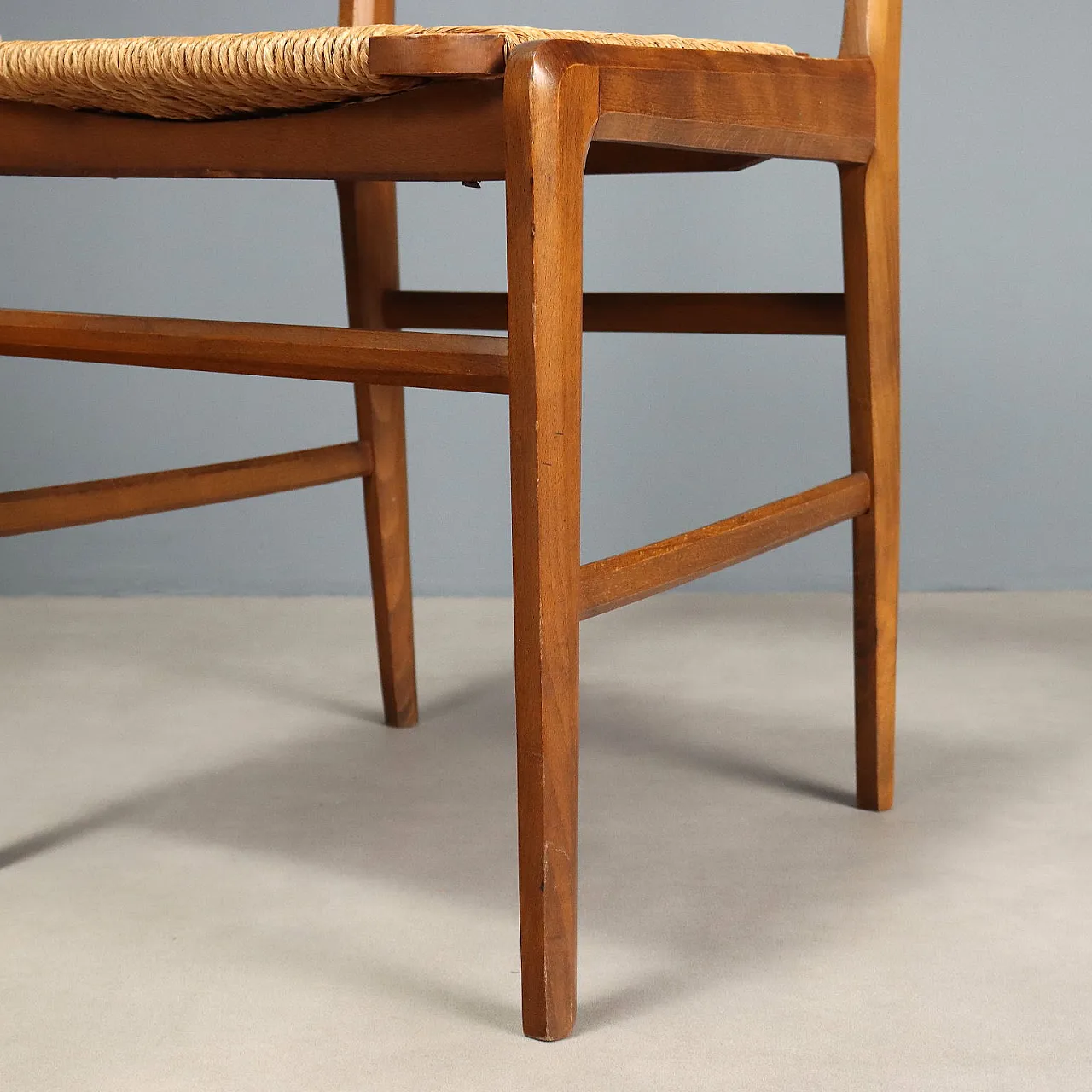 Pair of chairs in wood, 1950s 8