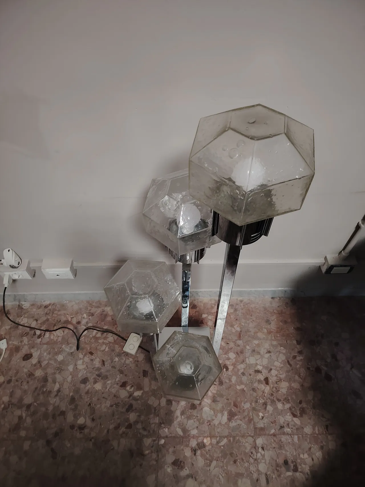 Floor lamp Gaetano Sciolari style, 70s 4