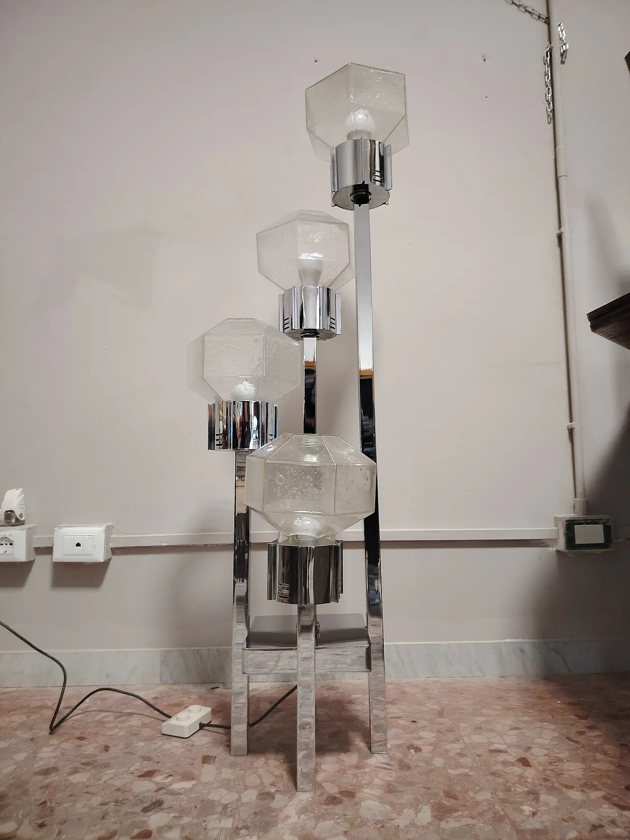 Floor lamp Gaetano Sciolari style, 70s 6