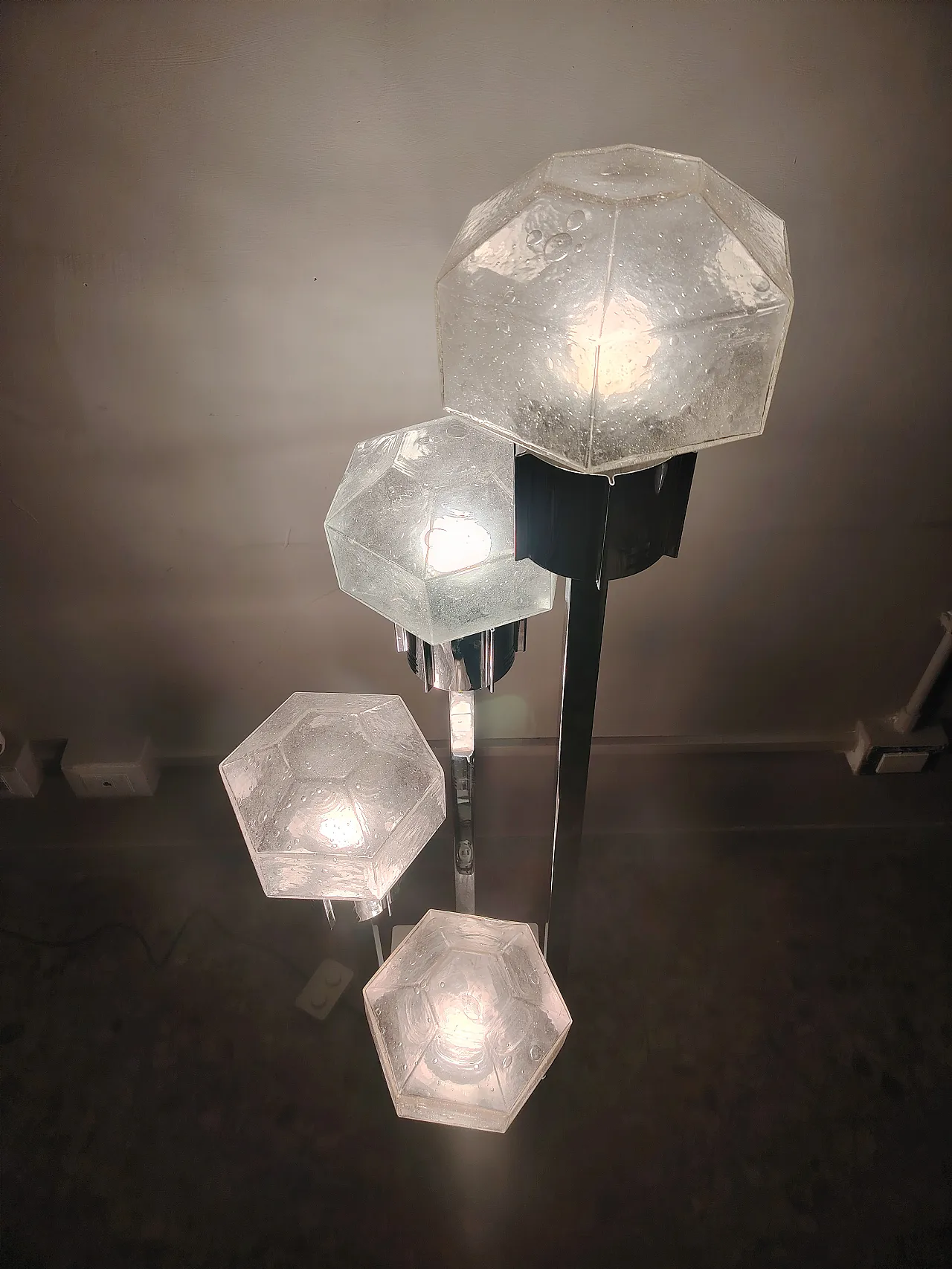 Floor lamp Gaetano Sciolari style, 70s 8