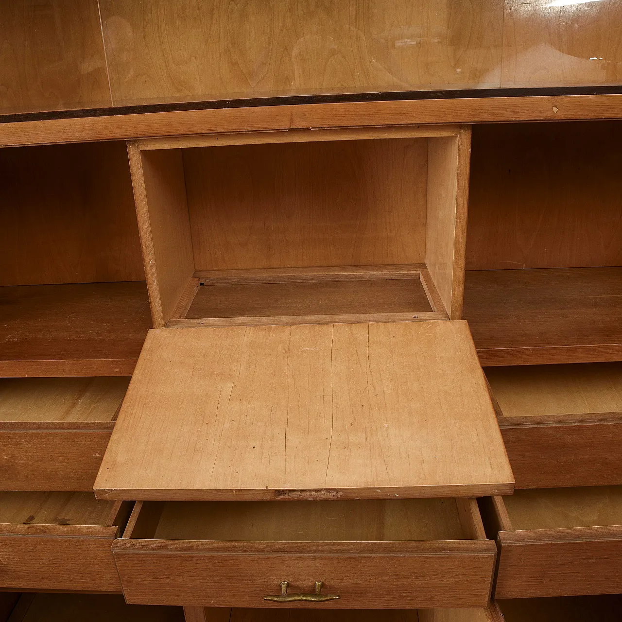 Credenza da ufficio in legno, anni '40 2
