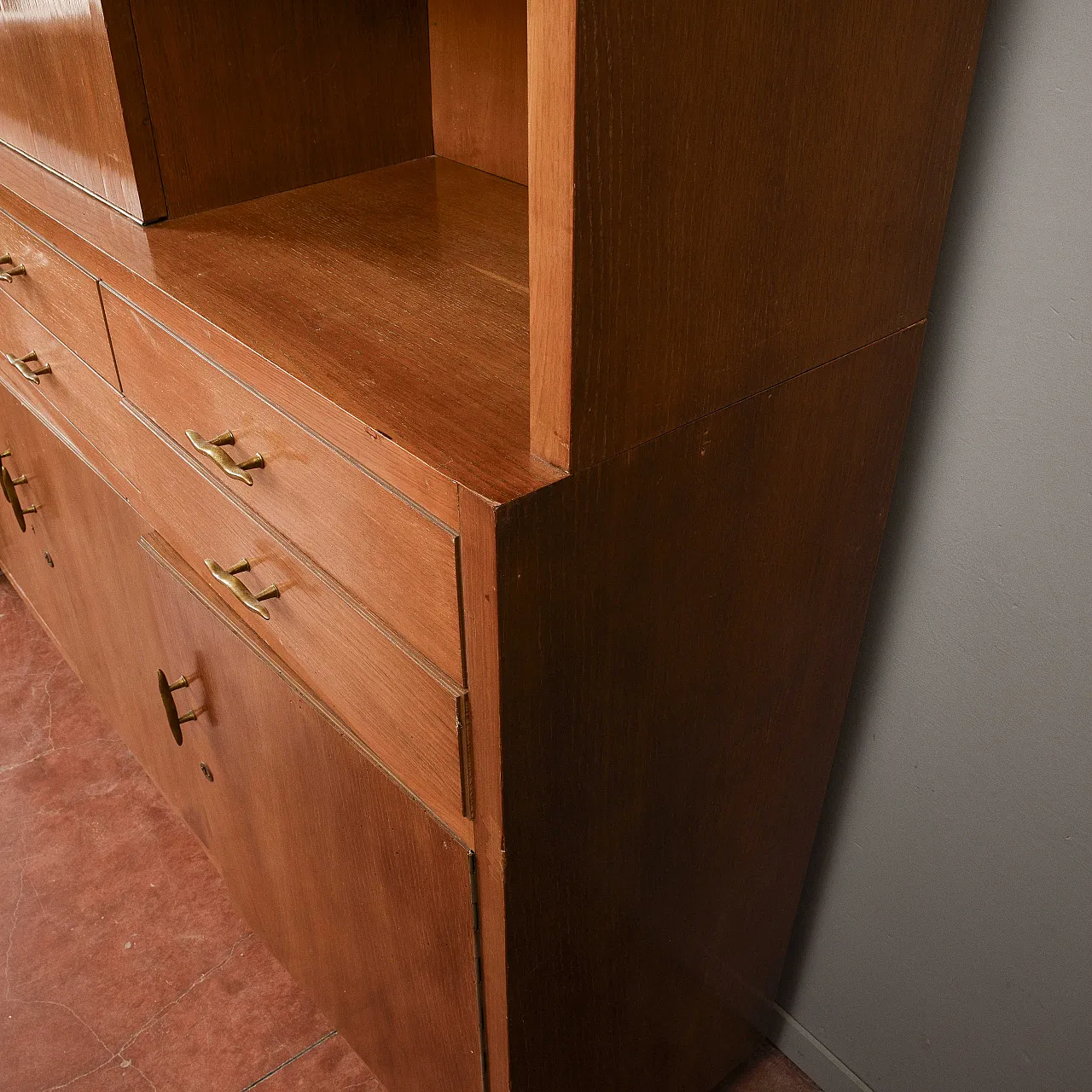 Credenza da ufficio in legno, anni '40 4