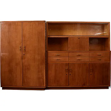 Credenza da ufficio in legno, anni '40