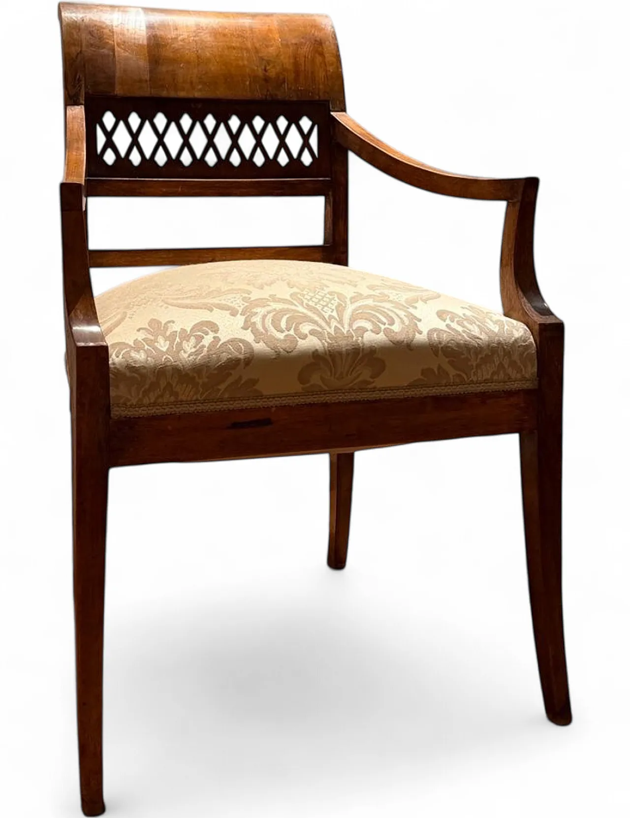 Mid-Century Italian Neoclassical Style Walnut Armchairs, 1950s 8