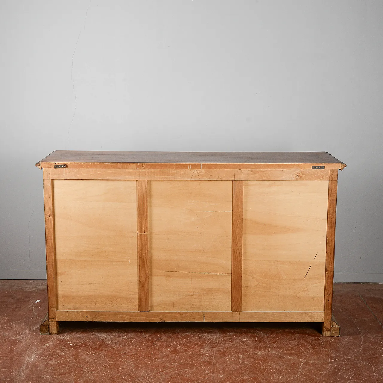 Credenza 3 ante e cassetti in legno e carta, '900 7