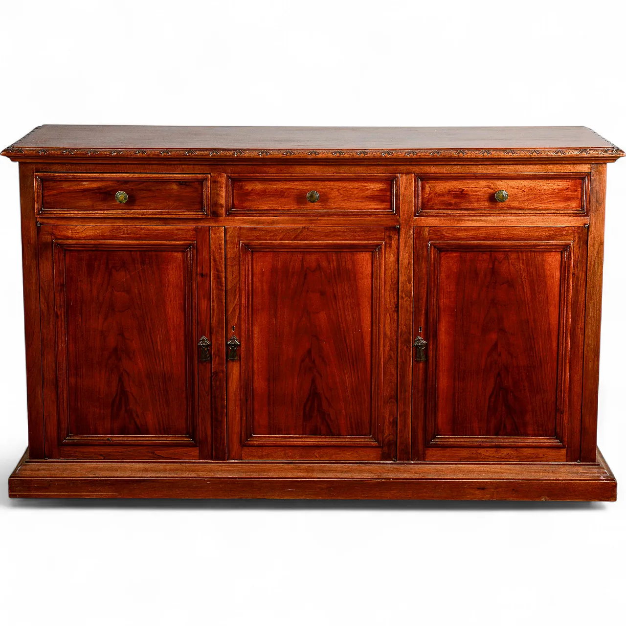 Credenza 3 ante e cassetti in legno e carta, '900 9