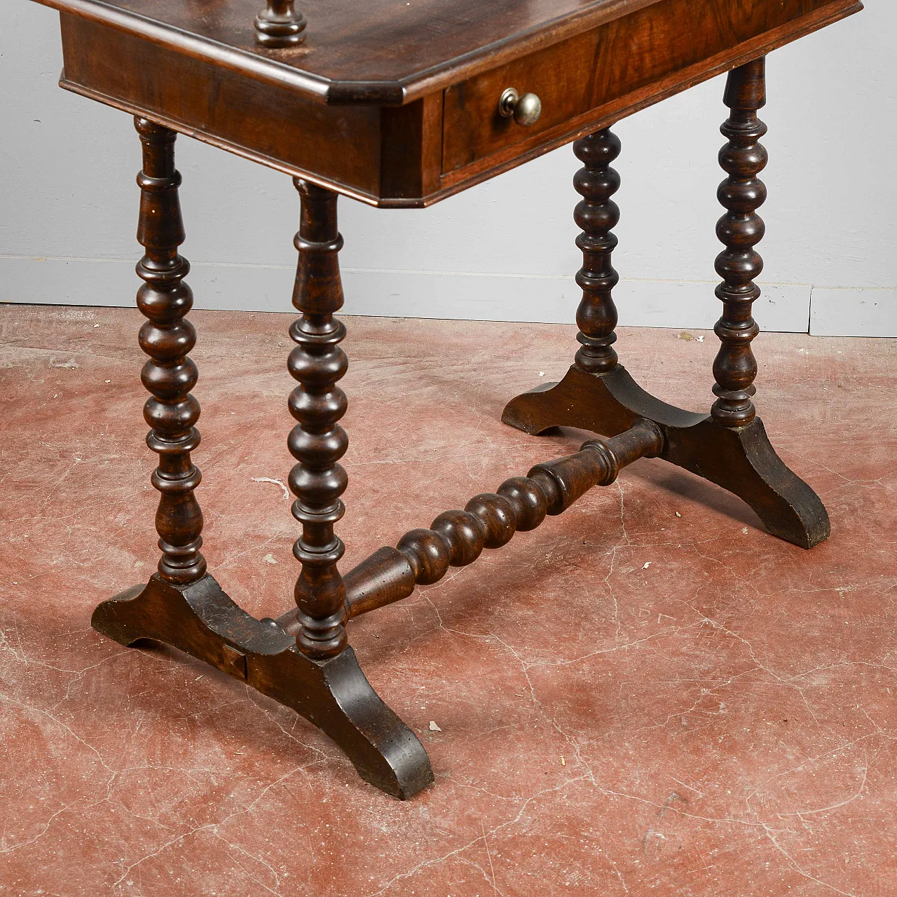 Dressing table with mirror and wooden frames, 20th century 3