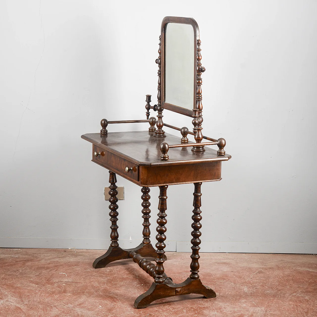 Dressing table with mirror and wooden frames, 20th century 7