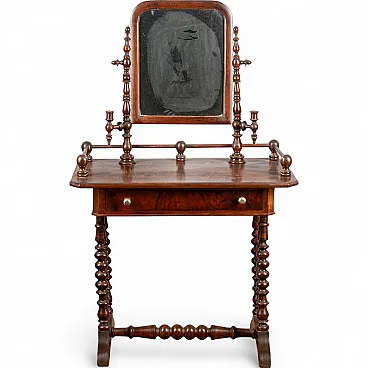 Dressing table with mirror and wooden frames, 20th century